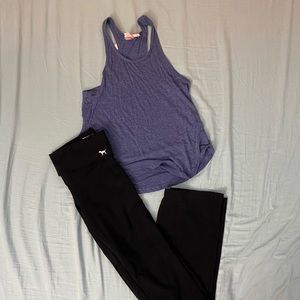 VS PINK tank top & yoga pants